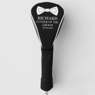 Vater der Groom Black Elegant Moderne Hochzeit Golf Headcover