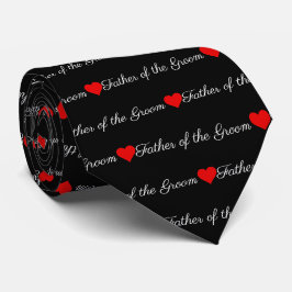 Vater der Groom Black Red Hearts Neck Tie Krawatte
