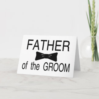 Vater der Groom Bowtie Karte