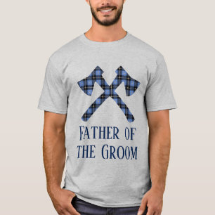 Vater der Groom Doppelkreuz kariert T-Shirt