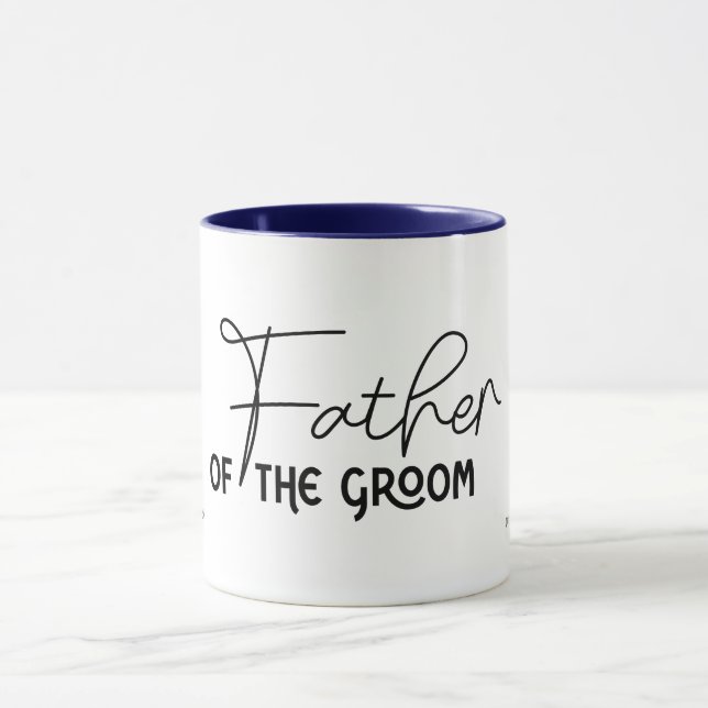 Vater der Groom Flowscript Personalisiert Tasse (Zentrum)