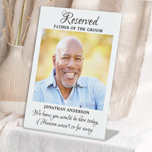 Vater der Groom-Foto-Himmelsheirat Sockelschild