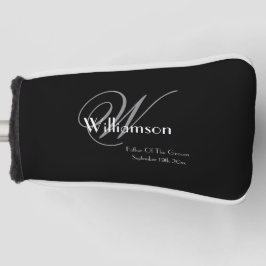 Vater der Groom Geschenk Elegant Monogram rustikal Golf Headcover