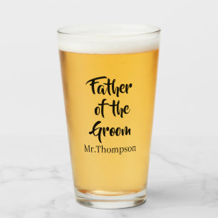 Vater der Groom Gewohnte Hochzeitspartei Geschenk Glas