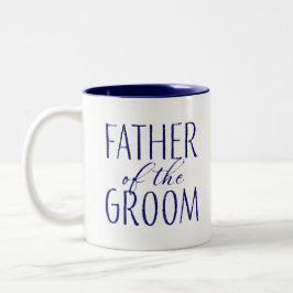 Vater der Groom Navy Blue Zweifarbige Tasse