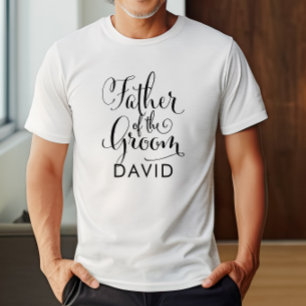 Vater der Groom Personalisierte Hochzeit T-Shirt