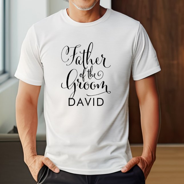 Vater der Groom Personalisierte Hochzeit T-Shirt (Von Creator hochgeladen)