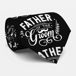 Vater der Groom Schwarz und Weiß Krawatte