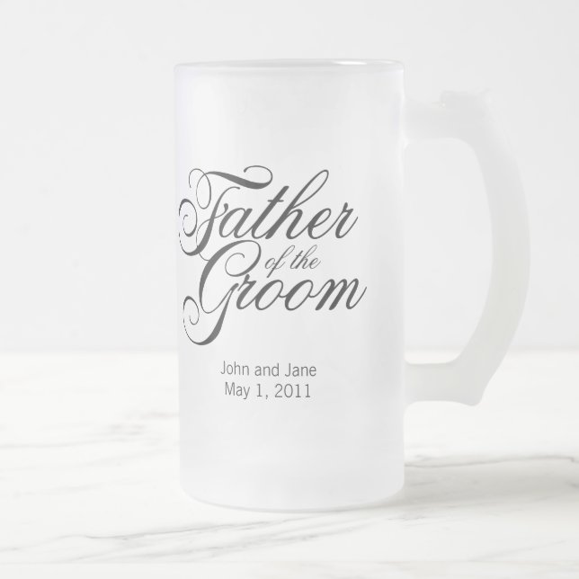 Vater der Groom-Tasse Mattglas Bierglas (Rechts)