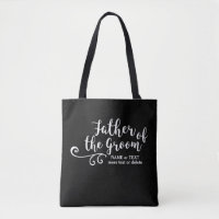 Vater der Groom Tote Tag Weiße moderne Schrift