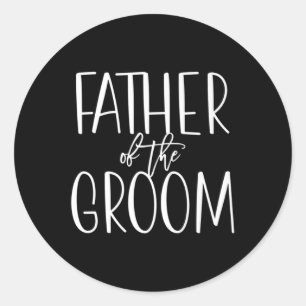 Vater der Groom Wedding Party Group Bridal Bri Runder Aufkleber