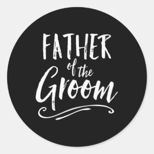 Vater der Groom Wedding Party Vater Paren Runder Aufkleber