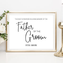 Vater der Groomreservierten Gedenkfeier Poster