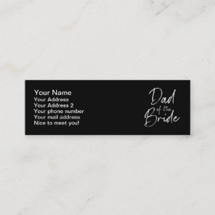 Vater der Hochzeit Mini Visitenkarte