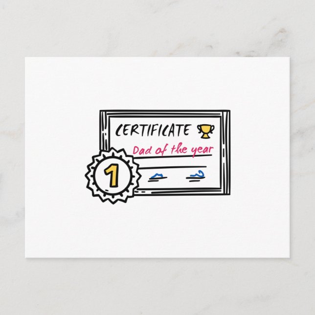 Vater der Jahresurkunde Postkarte (Vorderseite)