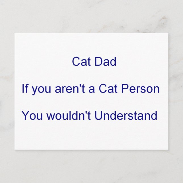 Vater der Katze am Vater Postkarte (Vorderseite)