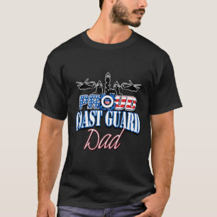 Vater der Küstenwache Shirt USA Flag Militärischer
