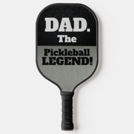 Vater Der legendäre Funny Smack Talk Black Silver  Pickleball Schläger