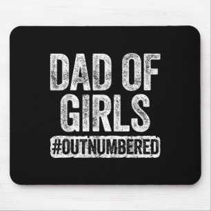 Vater der Mädchen Ausgezählte Shirt Männer Daddy V Mousepad
