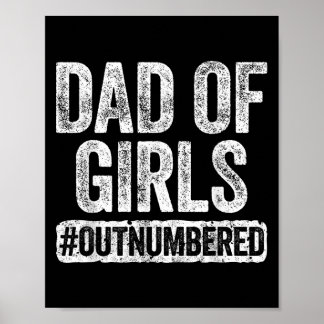 Vater der Mädchen Ausgezählte Shirt Männer Daddy V Poster