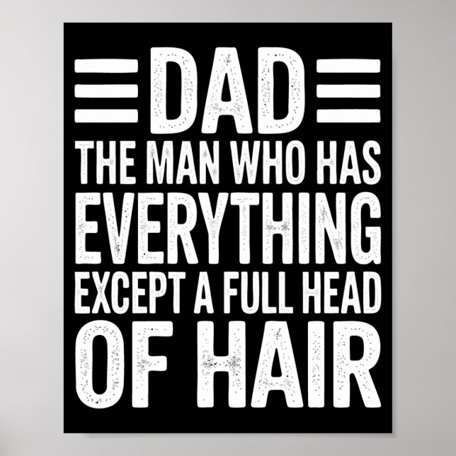Vater der Mann, der alles hat außer vollen Haaren Poster (Vorne)