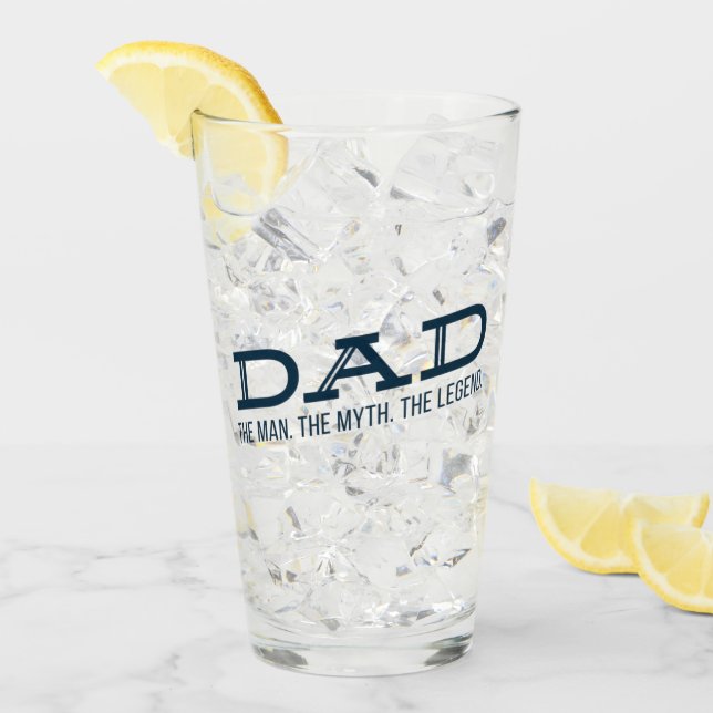 Vater der Mann, der Mythos, das Legende Monogramm Glas (Vorderseite Ice)