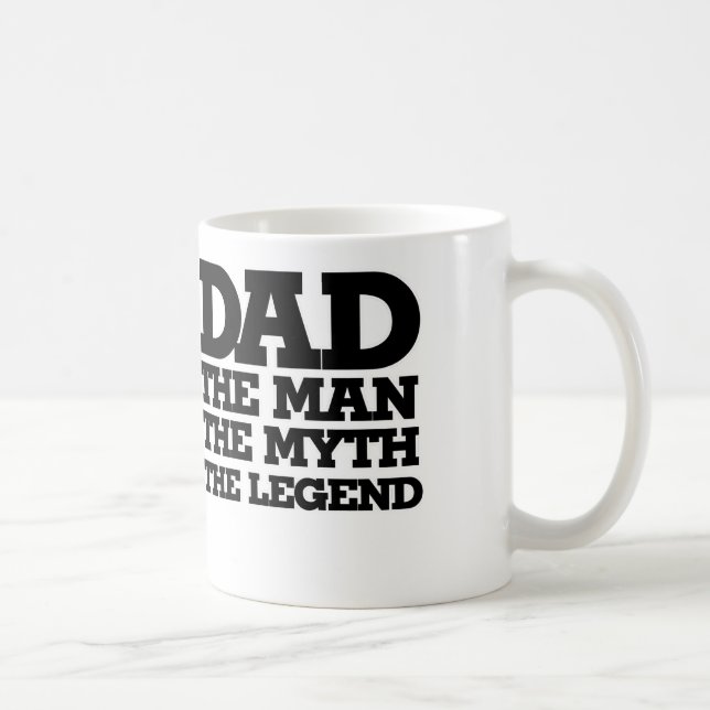 VATER der Mann der Mythos der Legende Kaffeetasse (Rechts)