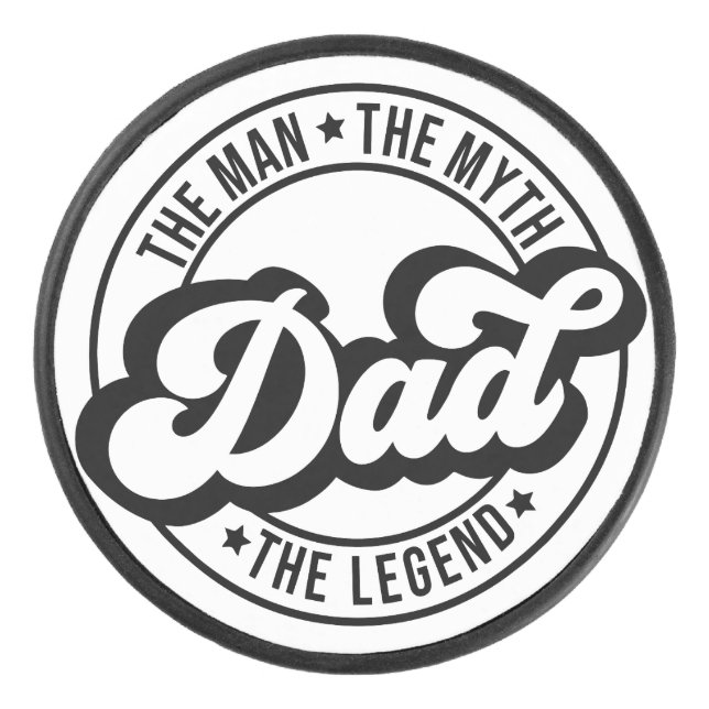 Vater der Mann der Mythos der Legende pa Papa Männ Eishockey Puck (Vorderseite)