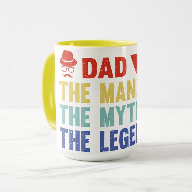  Vater. Der Mann, der Mythos, der Legende. Tasse (Vorderseite Links)