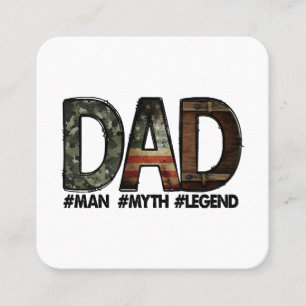 Vater - der Mann der Mythos der Legende Vater; Vat Quadratische Visitenkarte
