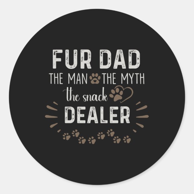 Vater Der Mann, der Mythos der Snack-Händler Hund  Runder Aufkleber (Vorderseite)