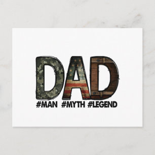 Vater - der Mann, der Mythos, der Vater der Legend Feiertagspostkarte
