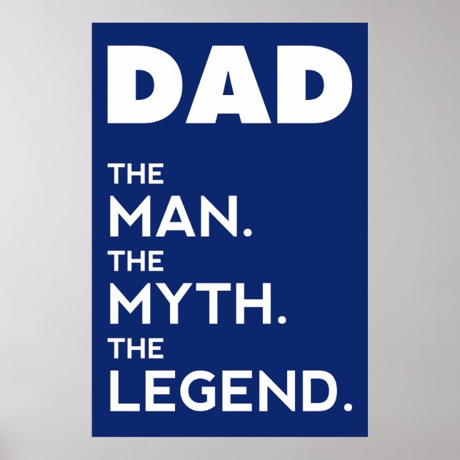 VATER, Der Mann, der Mythos, die Legende, die blau Poster (Vorne)