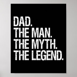 Vater Der Mann der Mythos Die Legende Funny Vather Poster