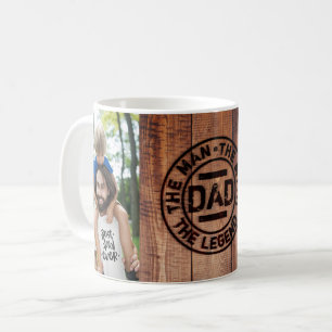 Vater Der Mann Mythos Legende Zwei Foto Benutzerde Kaffeetasse