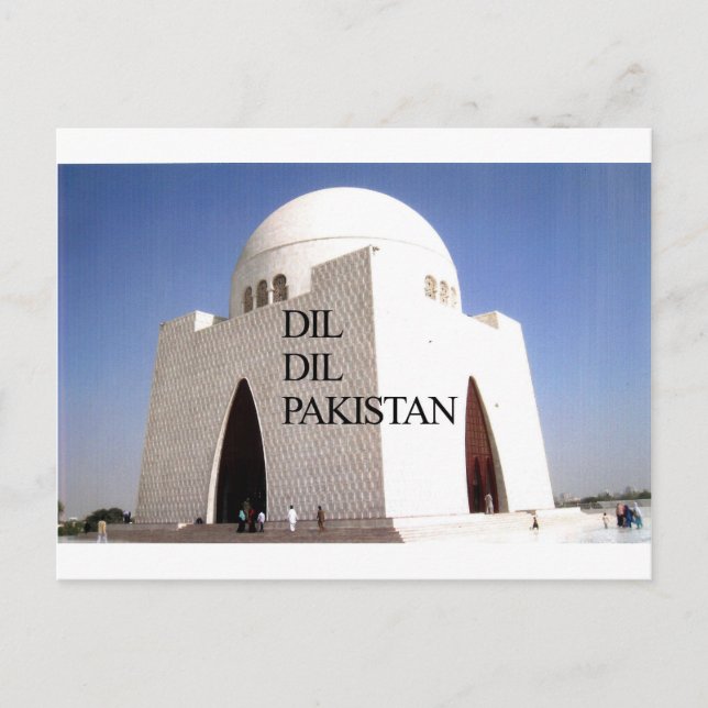 Vater der Nation: Mazar-e-Quaid Postkarte (Vorderseite)