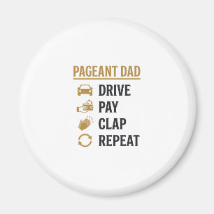 Vater-der-Schönheitskonkurrenz-Fahrt-Bezahlen-Klat Magnet