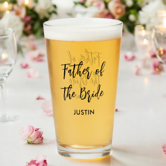 Vater der Schwarz-weißen Hochzeit Glas