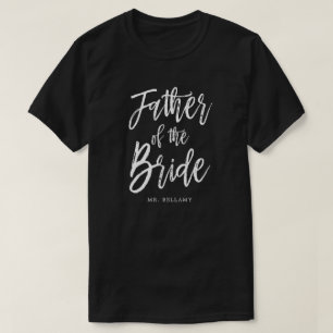 Vater der Skript-Art-kundenspezifischen Hochzeit T-Shirt