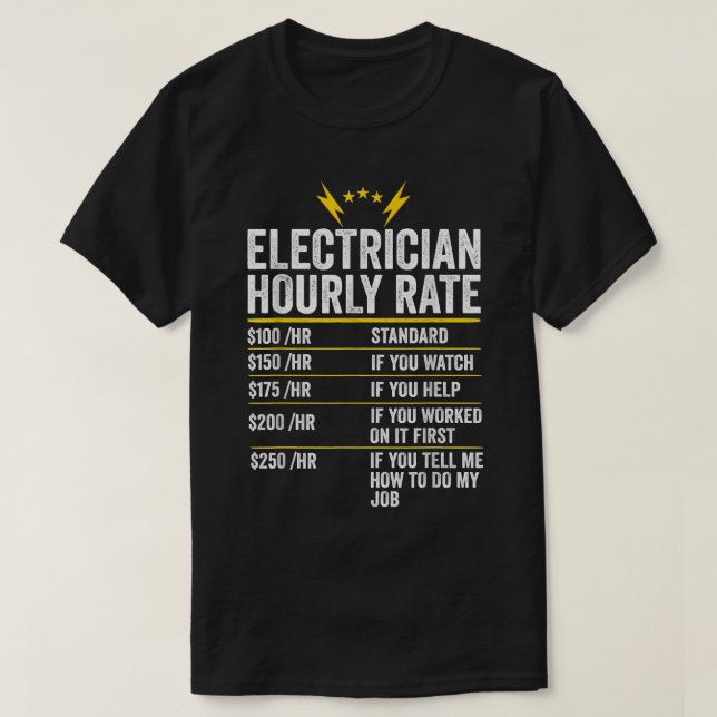Vater der Stundensätze von Elektro- und Elektronik T-Shirt (Design vorne)