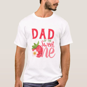 Vater der süßen Erdbeere 1. Geburtstag Party T-Shirt