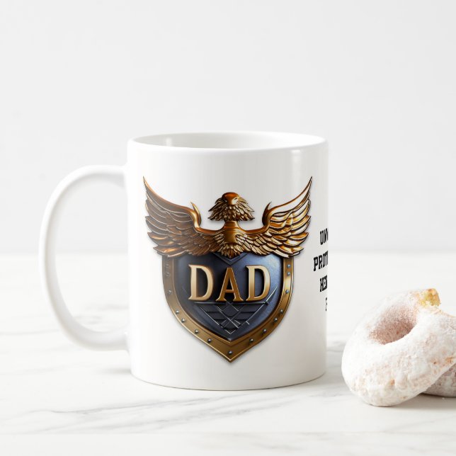 Vater, der unerschütterliche Beschützer und Helden Kaffeetasse (Mit Donut)