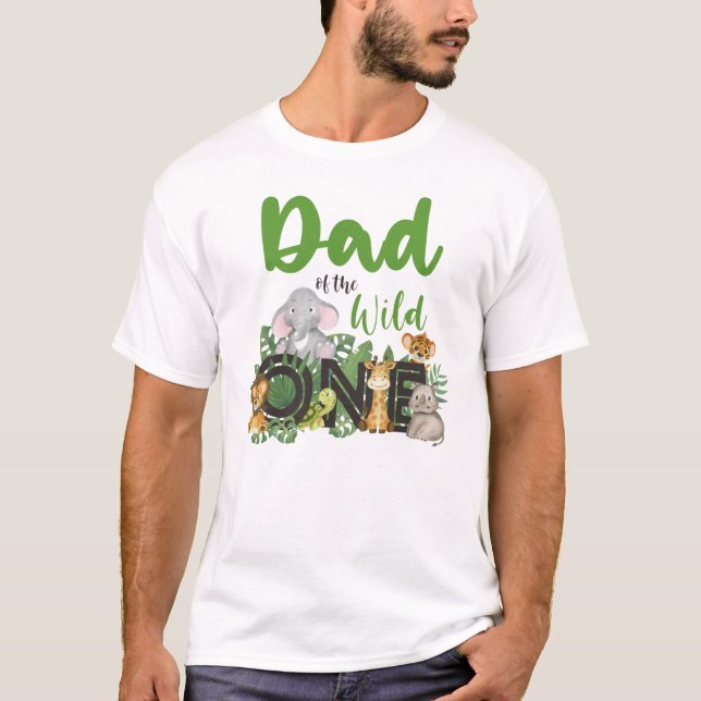Vater der wilden Jungle Safari Zootiere  T-Shirt (Vorderseite)