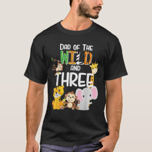 Vater der Wildnis und drei Zoo Thema Geburtstag Sa T-Shirt