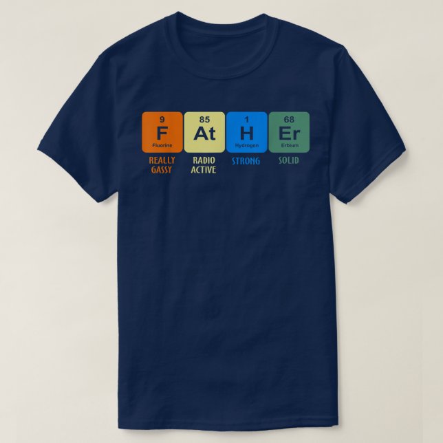 Vater der Wissenschaft der Nobelelemente T-Shirt (Design vorne)