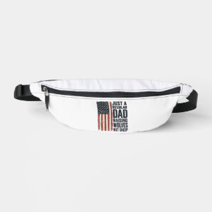 Vater, der Wölfe aufzieht, patriotisches Vintage-S Bauchtasche