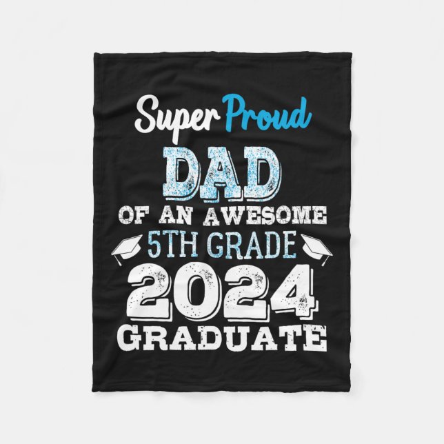 Vater des 5. Graduate 2024 Fleecedecke (Vorderseite)