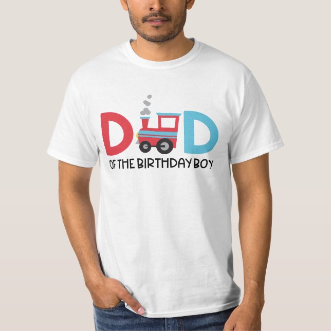 Vater des Birthday Boy Train Party T - Shirt (Vorderseite)