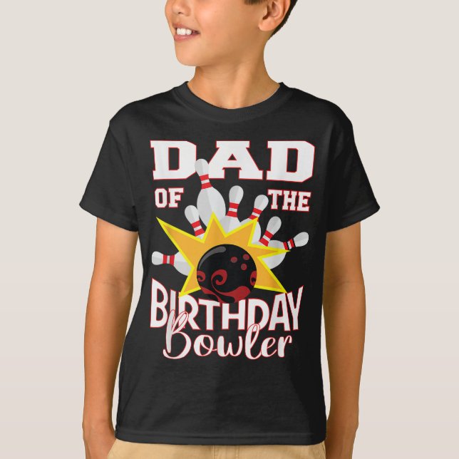Vater des Bowler-Kid-Bowling-Party T-Shirt (Vorderseite)