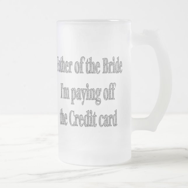 Vater des Braut-Geschenk-Glasbieres Stein Mattglas Bierglas (Rechts)